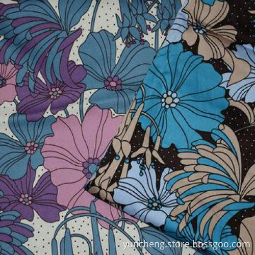 100%Polyester Dull Twist Satin Print Fabric
